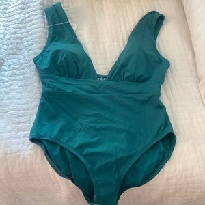 Teal one piece swimsuit